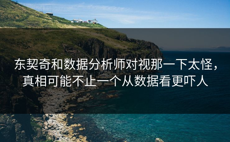 东契奇和数据分析师对视那一下太怪，真相可能不止一个从数据看更吓人