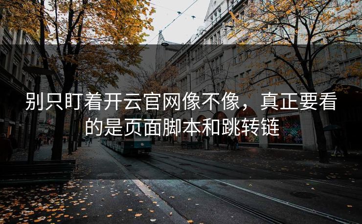 别只盯着开云官网像不像,真正要看的是页面脚本和跳转链 别只盯着开云官网像不像,真正要看的是页面脚本和跳转链