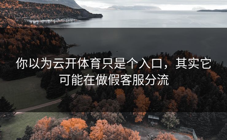 你以为云开体育只是个入口，其实它可能在做假客服分流